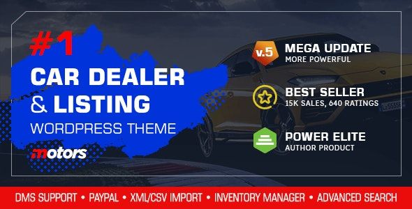 Motors v5.0 - Automotive, Cars, Vehicle, Boat Dealership WordPress Theme