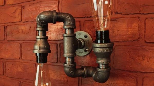 Лофт светильники из труб – особенный дизайн для неповторимых интерьеров