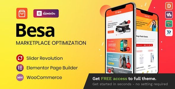 Besa v1.3.0 - Elementor Marketplace WooCommerce Theme