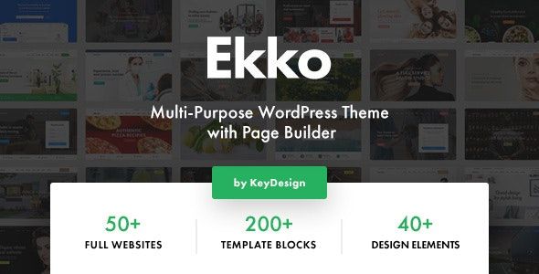 Ekko v2.6 - Multi-Purpose WordPress Theme with Page Builder