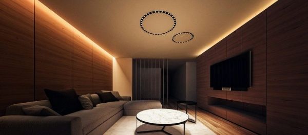 Как расположить точечные светильники на натяжном потолке — виды освещения и варианты расположения