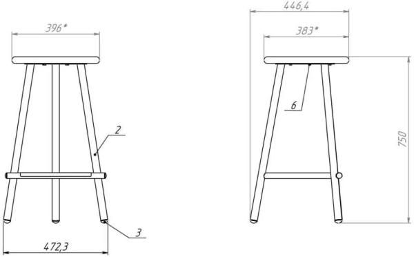 Высота стула: стандарт для табуретки, мебели со спинкой, барной стойки, детей
